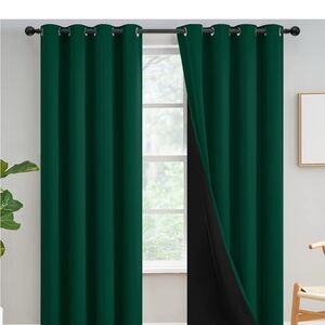 Elegant Green Blackout Curtains (2panels 2.44L x 1.32W Meters)